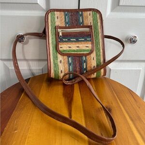 Mexicana colorful raffia crossbody handmade bag